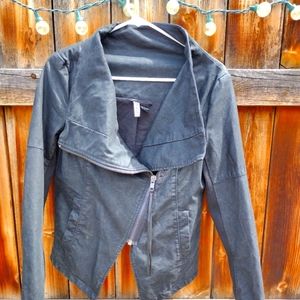 Black Divided faux leather jacket